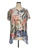 Westport 100% Polyester Gray Short Sleeve Blouse Size 1X - photo 1