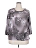 White Stag 100% Polyester Silver 3/4 Sleeve Blouse Size 20 - photo 1