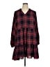 CeCe 100% Polyester Plaid Red Casual Dress Size XL - photo 1