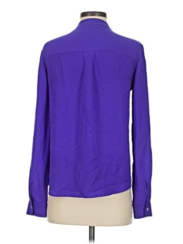 Theory Long Sleeve Silk Top (view 2)