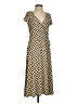 Georgiou Studio Polka Dots Brown Casual Dress Size S - photo 1