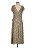 Georgiou Studio Polka Dots Brown Casual Dress Size S - photo 2