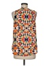 Mi ami 100% Polyester Orange Sleeveless Blouse Size M - photo 2