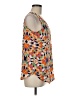 Mi ami 100% Polyester Orange Sleeveless Blouse Size M - photo 4