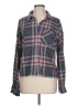 Eden & Olivia Plaid Gray Long Sleeve Blouse Size L - photo 1