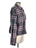 Eden & Olivia Plaid Gray Long Sleeve Blouse Size L - photo 4