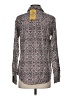 Van Heusen Print Gray Long Sleeve Blouse Size S - photo 2