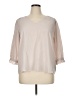 Zac & Rachel 100% Polyester Tan Pink 3/4 Sleeve Blouse Size XL - photo 1