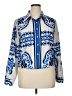Sweet Rain 100% Polyester Print Blue Long Sleeve Blouse Size XL - photo 1