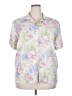 Alfred Dunner Tropical Ivory Short Sleeve Button-Down Shirt Size 20 - photo 1