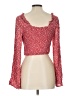Sim & Sam 100% Rayon Red Long Sleeve Top Size L - photo 2