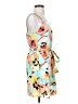 Bebop 100% Polyester Tropical Yellow Casual Dress Size S - photo 4