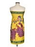 Flying Tomato Print Yellow Cocktail Dress Size M - photo 2