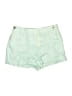 J.Crew 100% Linen Green Teal Shorts Size 6 - photo 1