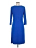 Talbots Solid Blue Casual Dress Size M - photo 2