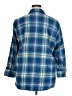 Old Navy 100% Cotton Plaid Blue 3/4 Sleeve Button-Down Shirt Size XL Petite - photo 2