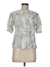 LUCCA Silver Short Sleeve Blouse Size M - photo 1