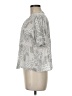 LUCCA Silver Short Sleeve Blouse Size M - photo 5