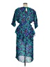 Assorted Brands Paisley Blue Teal Cocktail Dress Size 16 - photo 2