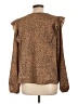Very J Brown Long Sleeve Blouse Size L - photo 2