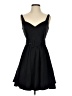 Aqua Solid Black Casual Dress Size 4 - photo 1
