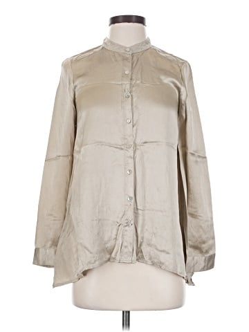 Eileen Fisher Long Sleeve Silk Top (view 1)