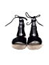 Diane von Furstenberg 100% Leather Black Wedges Size 8 - photo 2