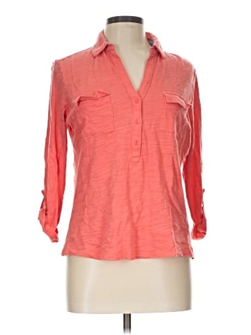 Jones New York 3/4 Sleeve Button-Down Shirt (view 1)