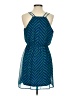 Forever 21 100% Polyester Chevron-herringbone Blue Casual Dress Size S - photo 2