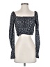 Topshop Silver Long Sleeve T-Shirt Size 4 - photo 1