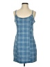 Forever 21 Plaid Blue Casual Dress Size S - photo 1