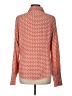 Farinaz Taghavi 100% Polyester Print Orange Long Sleeve Blouse Size 12 - photo 2