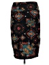 Lularoe Aztec Or Tribal Print Multi Color Black Casual Skirt Size M - photo 2