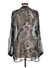 Susan Graver Paisley Gray Long Sleeve Blouse Size L - photo 2