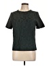 Halogen Jacquard Floral Green Teal Short Sleeve Top Size L - photo 1