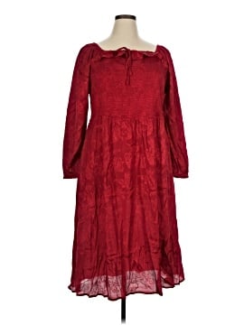 maurices red lace dress Maurices Off Shoulder Puff Sleeve Red Wine Dress NWT
