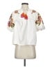 THML 100% Cotton White Short Sleeve Blouse Size S - photo 1