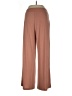 NY Collection Solid Brown Casual Pants Size L (petite) - photo 2