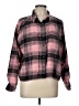 Levi's 100% Cotton Plaid Pink 3/4 Sleeve Button-Down Shirt Size L - photo 1