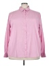 CW Classics 100% Polyester Solid Pink Long Sleeve Blouse Size 3X - photo 1