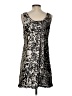 eunishop 100% Polyester Metallic Silver Cocktail Dress Size S - photo 2