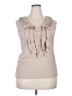 Olivia Moon Tan Sleeveless Blouse Size XL - photo 1