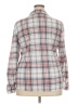 Love Potion 100% Polyester Plaid Ivory Long Sleeve Blouse Size 3X - photo 2