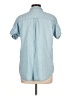 Massimo Dutti Blue Short Sleeve Button-Down Shirt Size 10 - photo 2