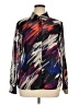 Liz Baker 100% Polyester Print Purple Long Sleeve Blouse Size XL - photo 1