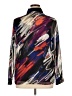 Liz Baker 100% Polyester Print Purple Long Sleeve Blouse Size XL - photo 2