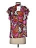 DR2 100% Rayon Orange Short Sleeve Blouse Size S - photo 2