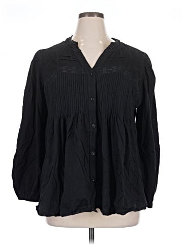 LOGO by Lori Goldstein 3/4 Sleeve Blouse (view 1)