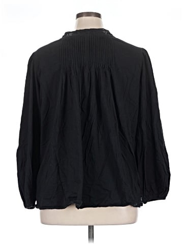 LOGO by Lori Goldstein 3/4 Sleeve Blouse (view 2)