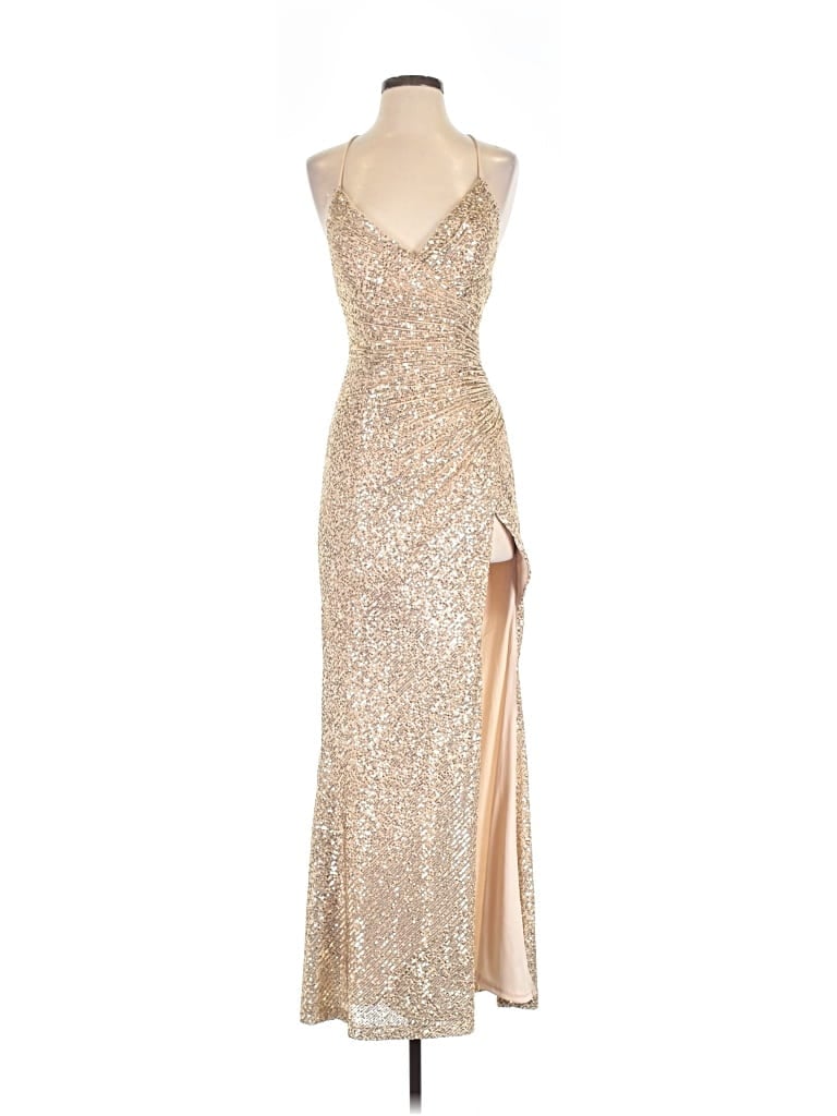 Pre-owned Cinderella Divine Cocktail Dress In Gold